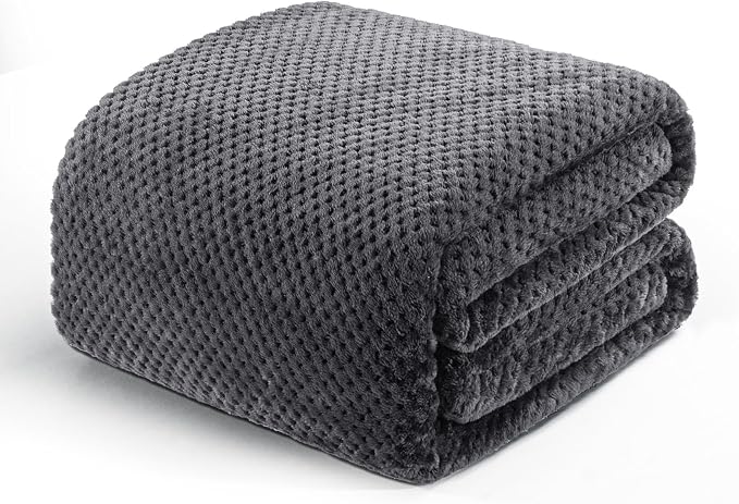 Exclusivo Mezcla Soft Waffle Fleece Bed Blanket Queen Size, Cozy Flannel by ExclusivoMezcla