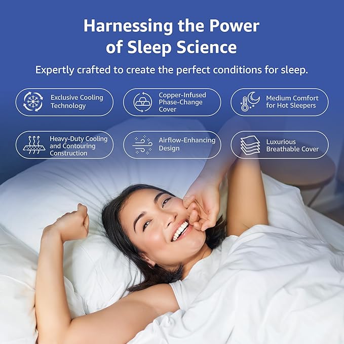 ROOST SLEEP 14-Inch Full Mattress with Medium Firm Support, CertiPUR-US Certified, Copper Smart Thermic Cooling Gel Memory Foam for Hot Sleepers, Made in USA