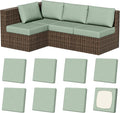 8Pcs Outdoor Cushion Covers, Stretch Patio Furniture Couch Chair Slipcovers | by VORSHAPE