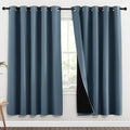 NICETOWN 100% Blackout Window Curtain Panels, Smoky Blue, 2 Pieces, 70-inch by NICETOWN