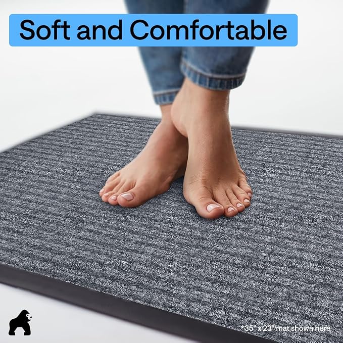 GORILLA GRIP Waterproof Traffic Guard Door Mat, Indoor Outdoor Heavy Duty - Image 8