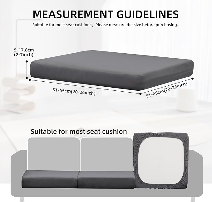 8Pcs Outdoor Cushion Covers, Elastic Patio Cushion Covers | Washable, - Image 3