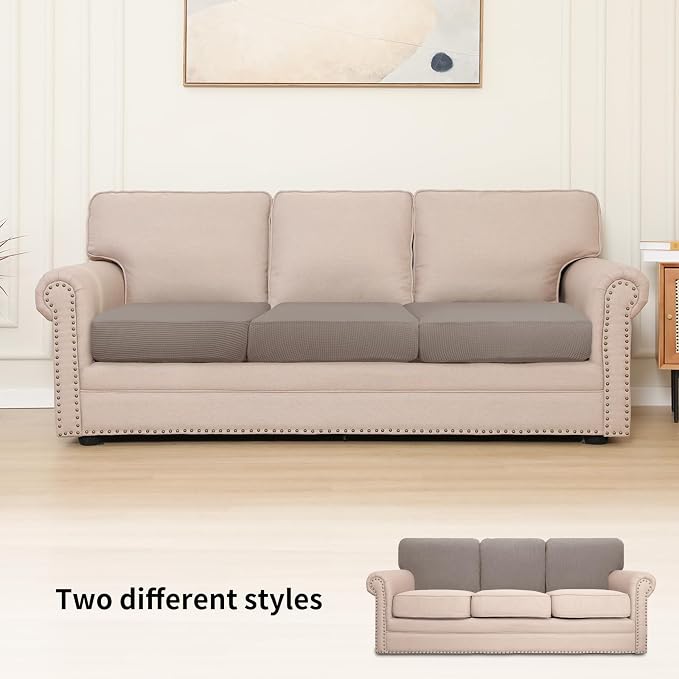 Easy-Going Stretch 3 Pieces Couch Cushion Cover - Image 2