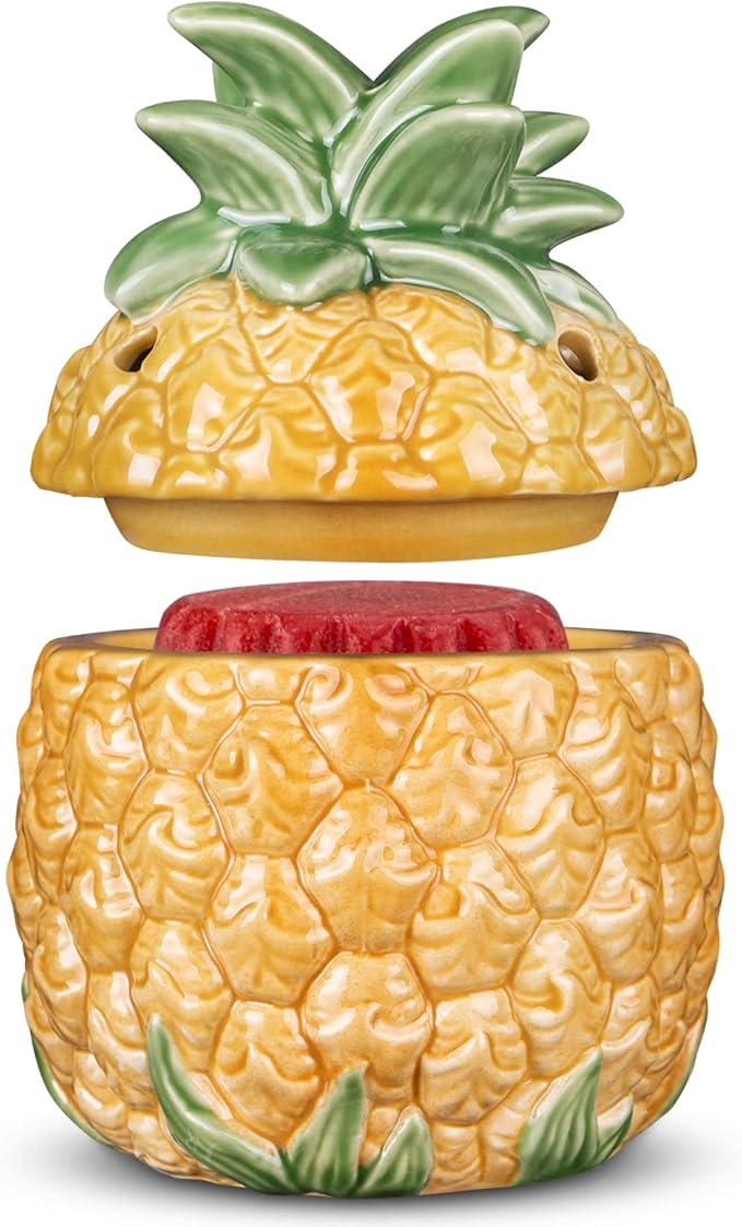 STAR MOON Wax Melt Warmer for Scented Wax Electric - Tropical Pineapple Design with Ceramic Warming Plate - Ideal for Home and Office - No Flame