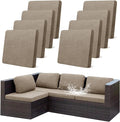 CALBODE 8Pcs Outdoor Stretch Cushion Covers, Waterproof Outdoor Chair Cushion by CALBODE