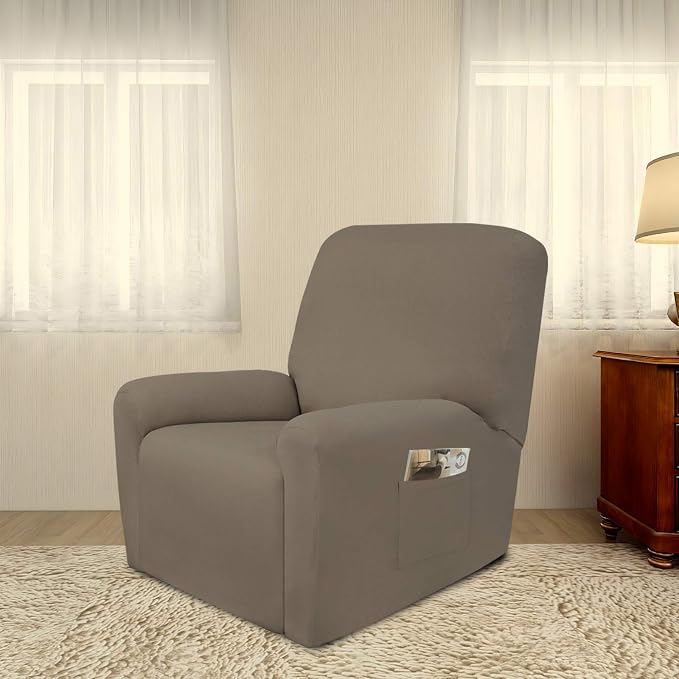 PureFit Stretc Recliner Chair Covers Fleece Soft Couch Covers - Image 2