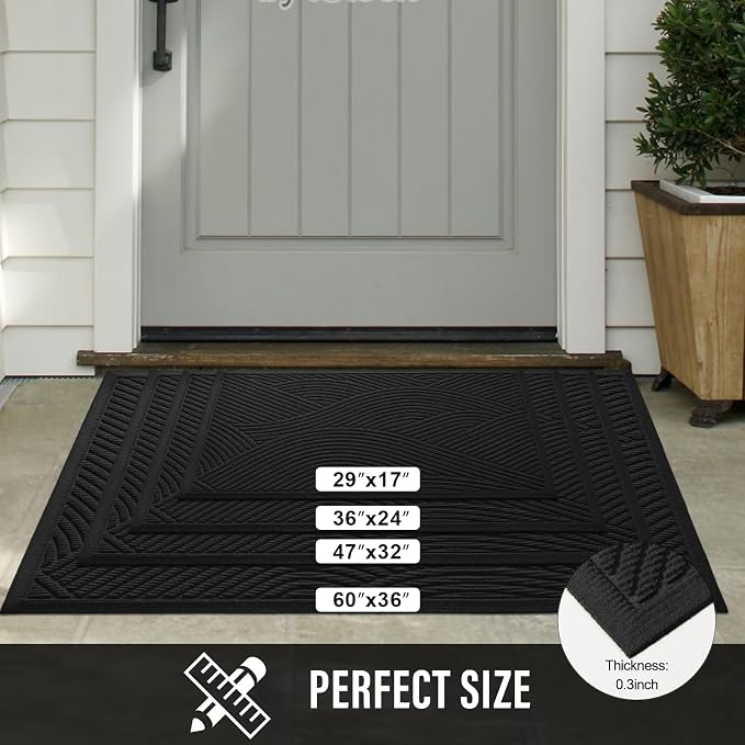 Sturdy Front Door Mat, Absorbent Muddy Dirt Resist Welcome Door Mats Outdoor - Image 6