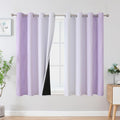 Lilac and Greyish White Ombre Blackout Curtains by ESTELARTEXTILER