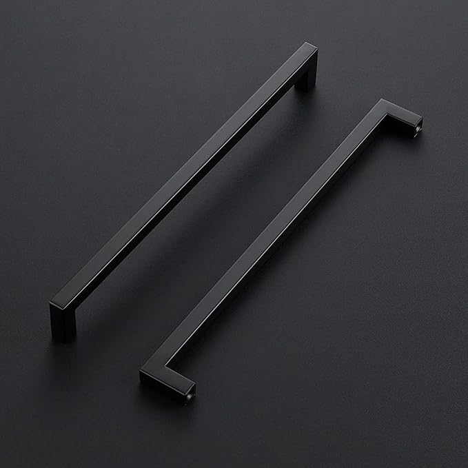 Ravinte 20 Pack 11-5/16 Inch Square Cabinet Handles Matte Black Pulls Drawer Hardware Kitchen Handles