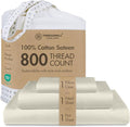 Threadmill Sheets for Twin XL Mattress | 800 Thread Count Twin XL Bed Sheets Set with 15” Deep Pocket | Sateen Weave, Better Than Egyptian Cotton, 3-Piece Bedding Set with Cooling Effect | Taupe
