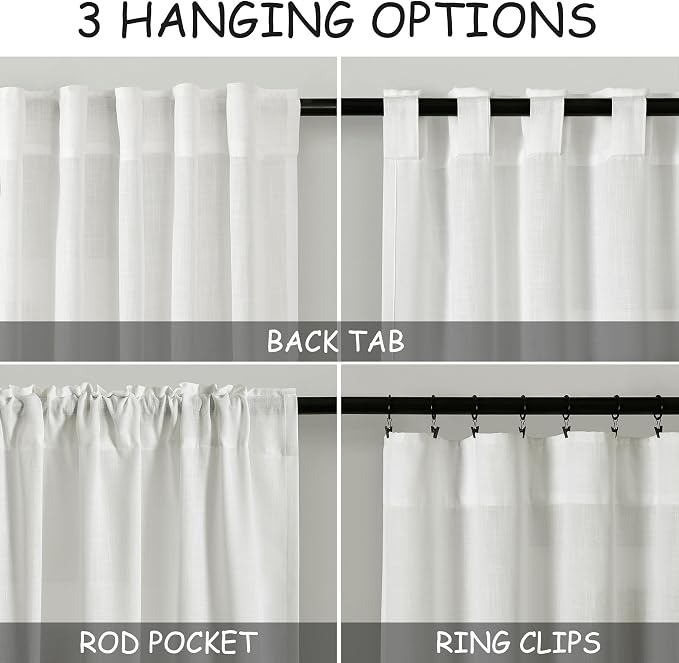 Ivory Curtains 80 Inches Length - Image 3