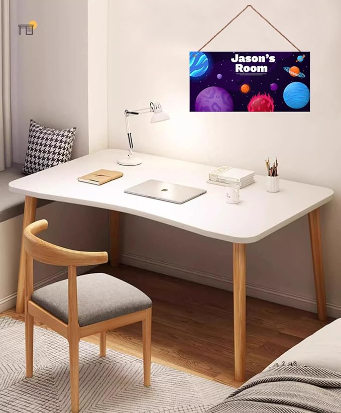 Personalized Sign Stars Sign Solar System Art Décor For Kids Room Custom Name Nursery Door Wall Decor, Outer Space Theme Art Plate For Boys Room Baby Girls Bedroom