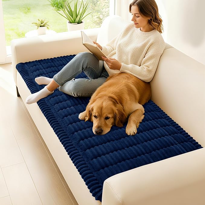 Couch Cover for Dogs, Washable Non Slip Plush Flannel Sofa Protector | Thick - Image 2