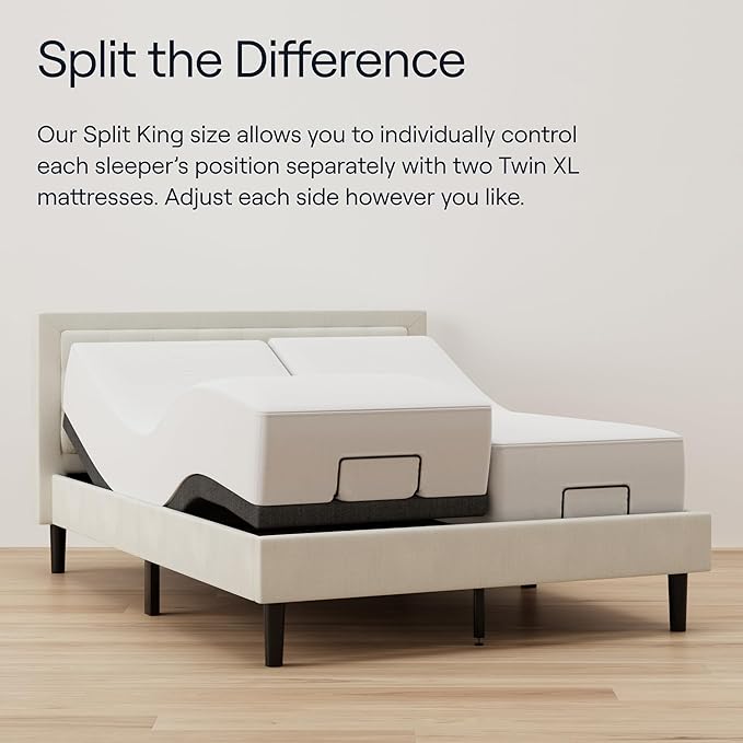 Nectar Twin XL Adjustable Base and 12” Mattress (New Version) - Head & Foot Incline - Medium Firm Memory Foam - Cooling Top Layer - 3 Massage Settings - 365-Night Mattress Trial & Forever Warranty