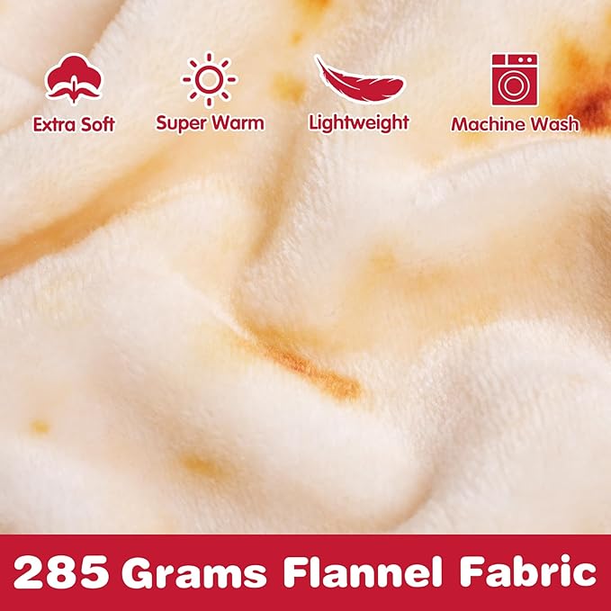Jorbest Burrito Tortilla Baby Blanket, 285 GSM Soft Flannel Burrito Tortilla Swaddle Blankets Funny Gifts for Baby Shower Boys and Girls, Taco Blanket for Toddler Newborn (Yellow, 36 inches)
