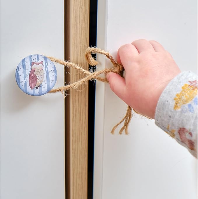 Set of 8 1.8" Wooden Safari Animals Nursery Cabinet Kids Room Door Dresser Drawer Knobs and Handle Pulls