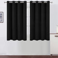 Black Thermal Blackout Curtains/52 x 54 Inch/Set of 2 Panels Room Darkening by Lemomo