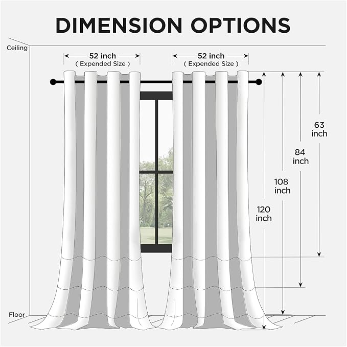 Joydeco Blackout Curtains 90 Inch Length 2 Panels Set, Thermal Insulated Long - Image 9