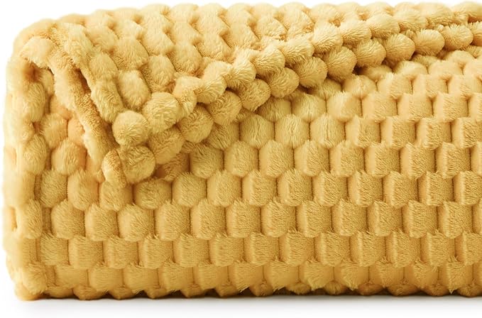 BEDELITE Yellow Throw Blanket for Couch, Soft Cozy Gifts for Women, 50 * 60 | - Image 2