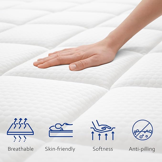Queen Mattress, 12 Inch Cooling-Gel Memory Foam in a Box, Motion Isolation Individually Wrapped Pocket Coils Mattress,Pressure Relief,Back Pain Relief & Cooling,CertiPUR-US