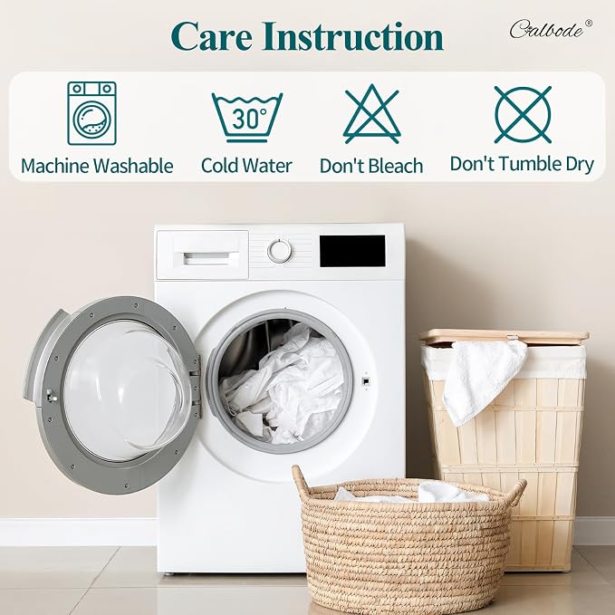 CALBODE 12Pcs Stretch Patio Cushion Cover Outdoor Cushion Cover Replacement - Image 6