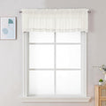 Chyhomenyc Ivory Sheer Valance for Windows, 2 Pack | Light Filtering Voile Soft by Chyhomenyc
