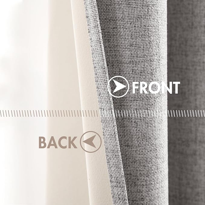 MIULEE 100% Blackout Linen Curtains - Image 6
