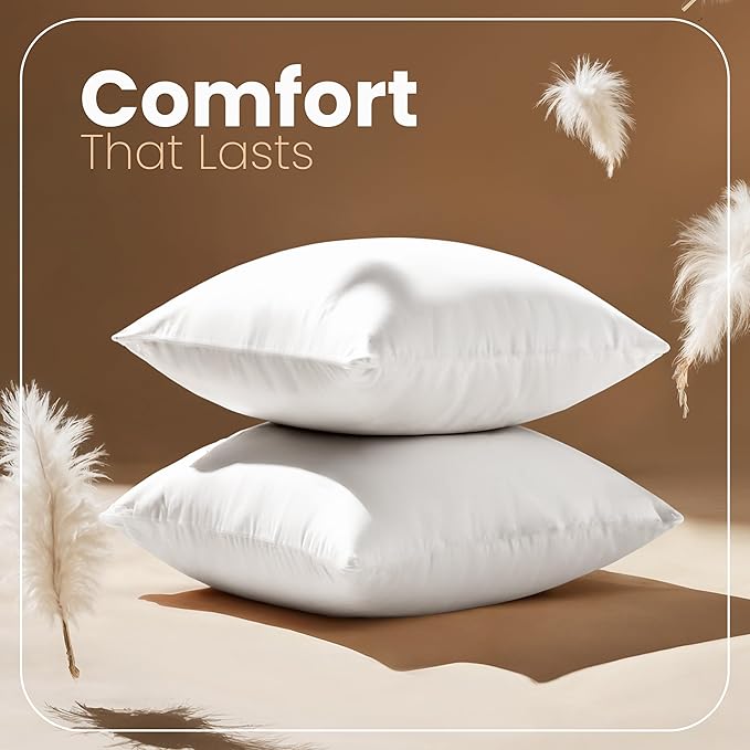 Utopia Bedding 18x18 Pillow Inserts, 2 Pack | Indoor cushion inserts - Image 4