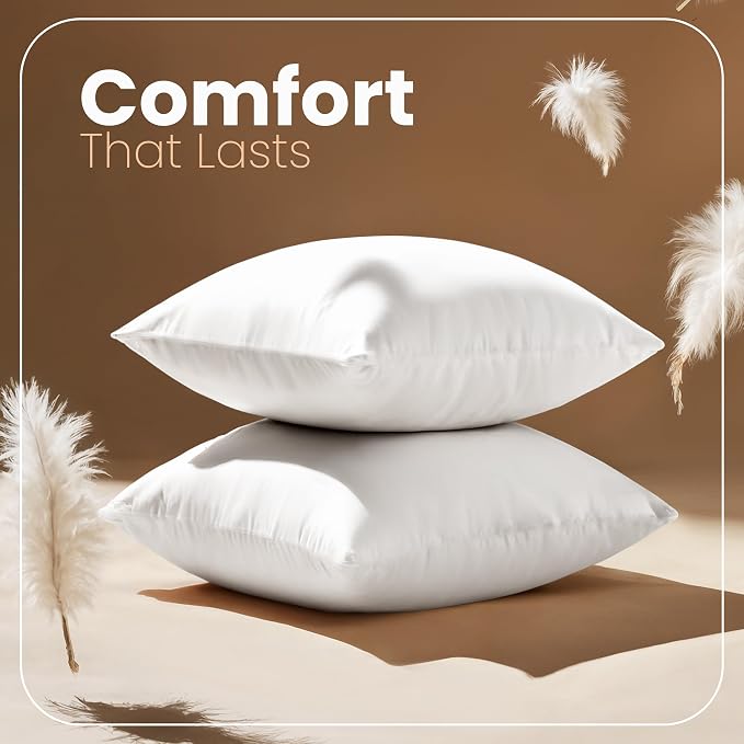 Utopia Bedding 16x16 Pillow Inserts, 2 Pack | Indoor cushion inserts - Image 4