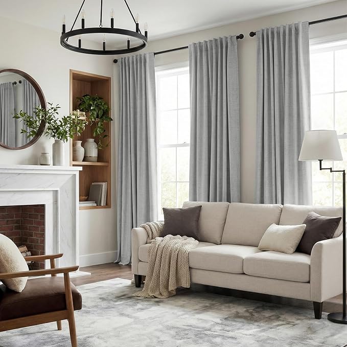 INOVADAY 100% Blackout Linen Curtains - Image 5