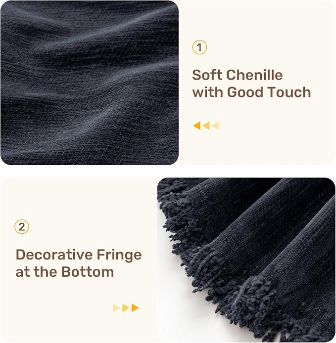 2 Pieces Sectional Couch Covers L Shaped Cover XXL Navy Blue | Thick Washable - Image 7