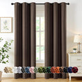 MIULEE Blackout Curtains for Bedroom 2 Panels 40"x84" Long Chocolate Brown | by MIULEE