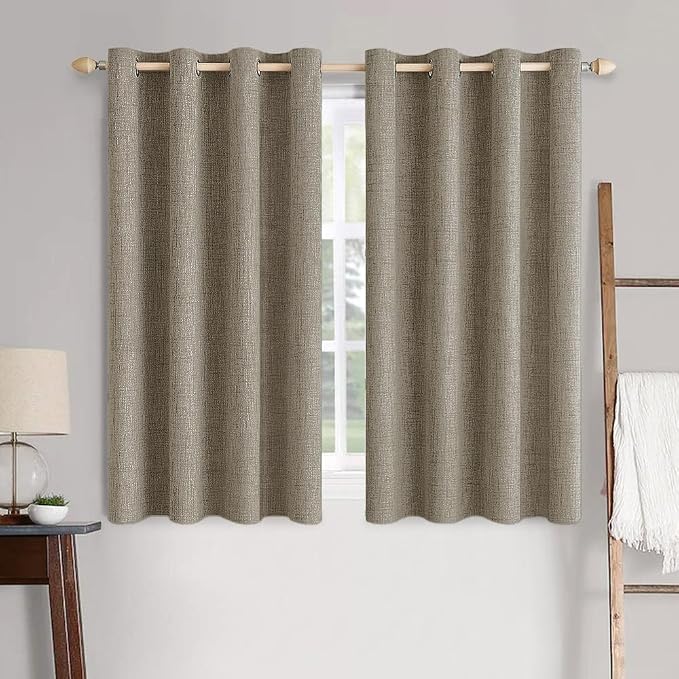MIULEE 100% Blackout Linen Curtains by MIULEE