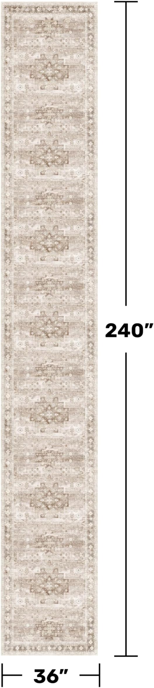 Washable 3x20 Extra Long Runner Rug - Image 2