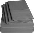 Cal King Size Bed Sheets - 6 Piece 1500 Supreme Collection Fine Brushed Microfiber Deep Pocket California King Sheet Set Bedding - 2 Extra Pillow Cases, Great Value, California King, Gray