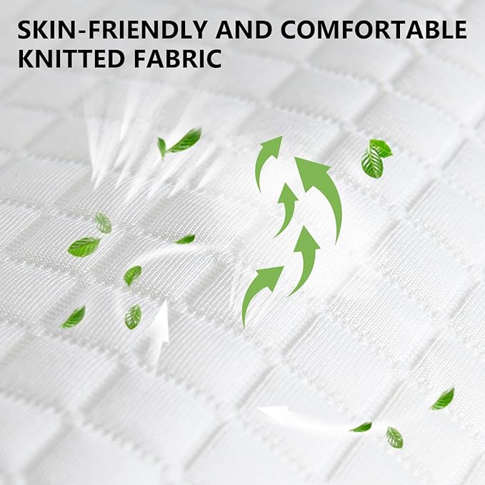 PayLessHere 6 Inch Gel Memory Foam Mattress Medium Firm Mattresses CertiPUR-US Certified Bed-in-a-Box Pressure Relieving Twin XL Size,Fiberglass Free，White