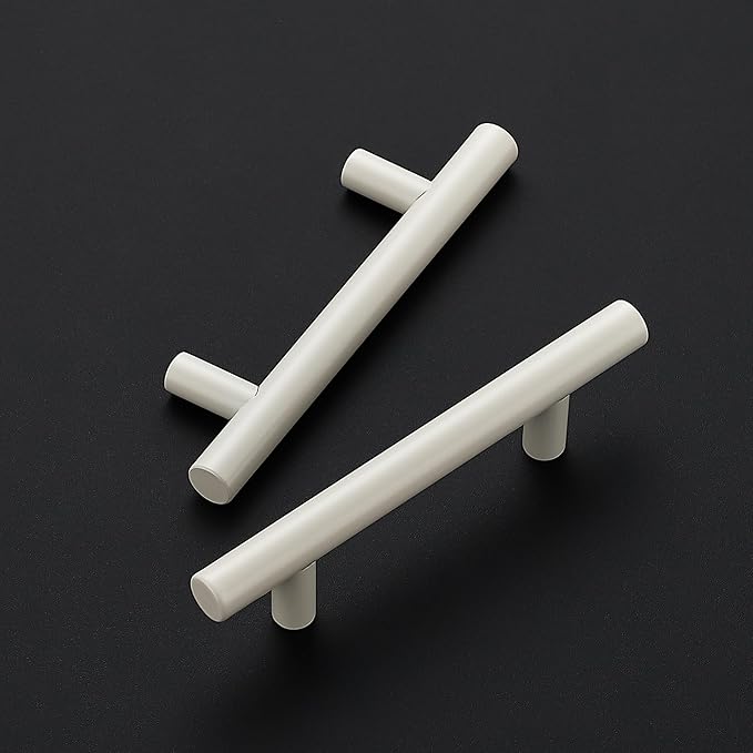 Ravinte 24 Pack | 5 Inch Cabinet Pulls White Stainless Steel Kitchen Drawer Pulls Cabinet Handles 5 InchLength, 3 Inch Hole Center