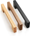 Black Square 5 in 10 pcs Wooden Drawer Pulls Handle pulls for cabinets Kitchen Cabinet Drawer pulls Cabinet Door Pull