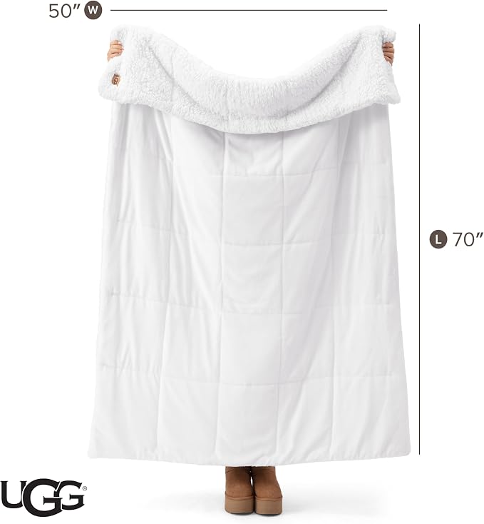 UGG Nita Throw Blanket for Couch, Fleece Blanket, Machine Washable, Soft & Cozy - Image 8