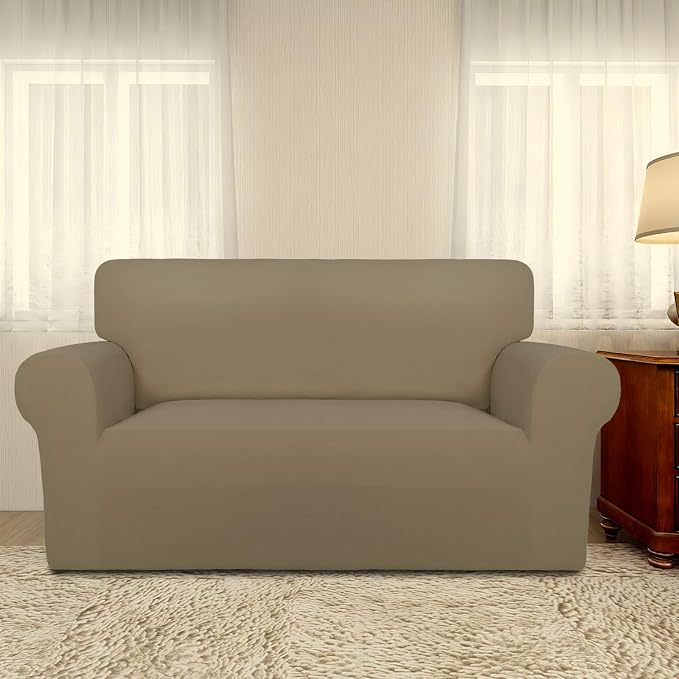 PureFit Stretch Loveseat Covers Fleece Couch Covers - Image 2