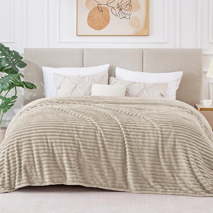 BEDELITE 3D Ribbed Jacquard Linen Blankets Queen Size - Image 7