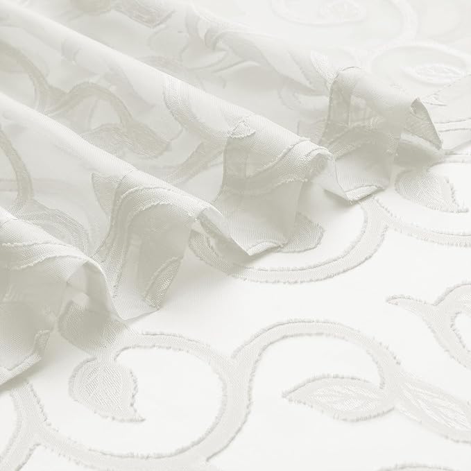 Furman Ivory Sheer Curtains 96 inches Long - Image 6