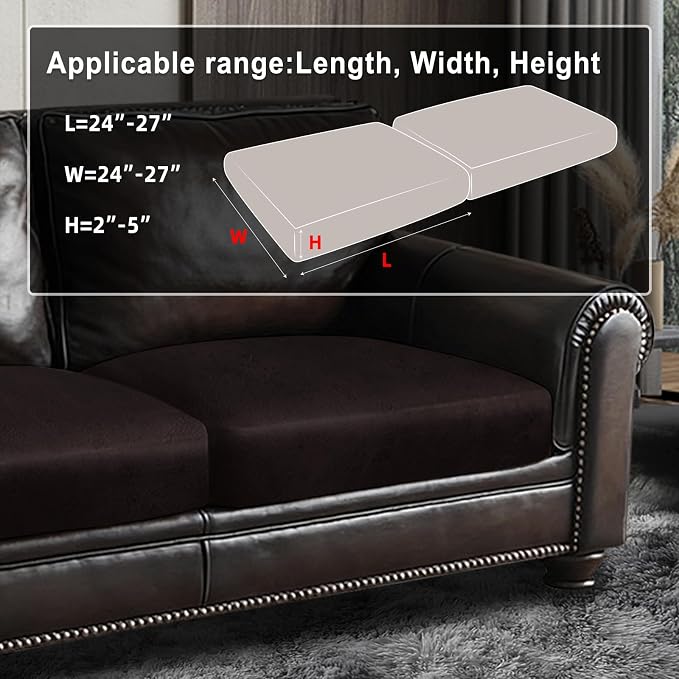 ANARACHON Leather Look Couch Cushion Covers Sofa Seat Slipcovers Sets Couches - Image 3