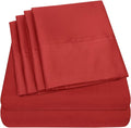 Twin Size Bed Sheets - 4 Piece 1500 Supreme Collection Fine Brushed Microfiber Deep Pocket Twin Sheet Set Bedding - 1 EXTRA PILLOW CASES, GREAT VALUE, Twin, Samba Red