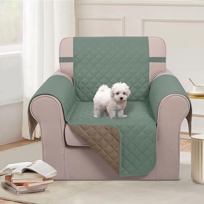 U-NICE HOME Reversible Oversized 28''Chair Covers, Pet Friendly, Elastic Straps - Image 2