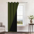 Yakamok Olive Green 100% Blackout Curtains 84 Inches Long 52" Wide 1 Panel | by Yakamok