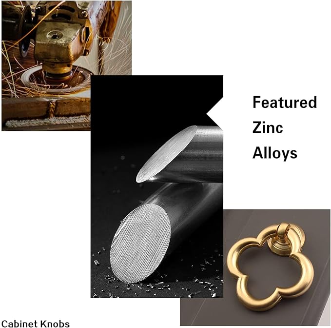 Cupboard Knobs Cabinet Knobs Drawer knobs, Zinc Alloy Gold Knobs for Dresser, Cupboard Knobs for Kitchen, Bathroom (Style C-6)