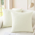 CaliTime Decorative Couch Throw Pillow Covers 18 X 18 Inches Cream | Pack of 2 by CaliTime