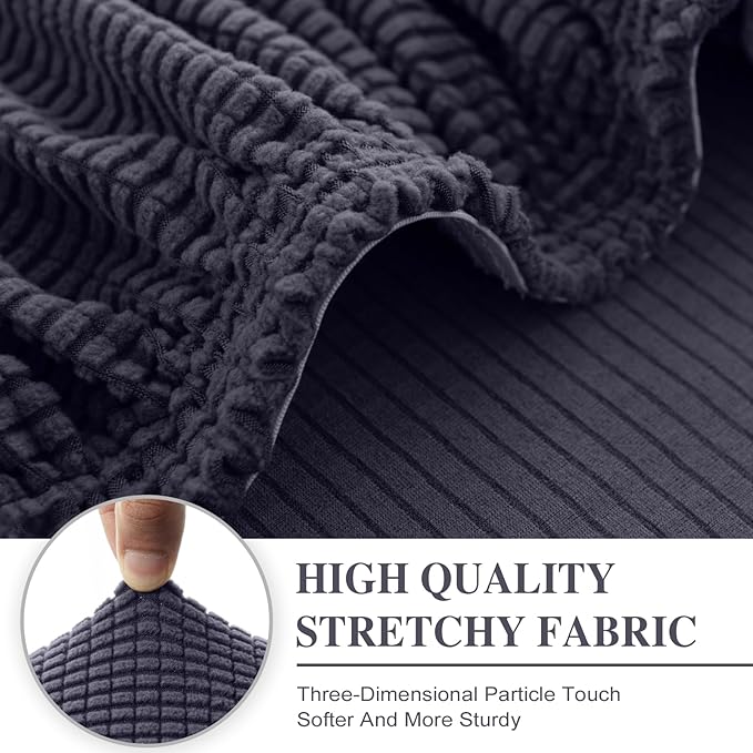 LA MEACK Couch Cushion Covers for Sectional Sofa L Shape Washable Separate Seat - Image 4
