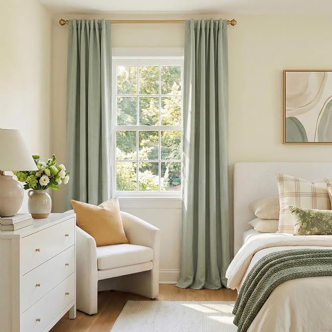 Faux Linen Total Blackout Curtains - Image 5